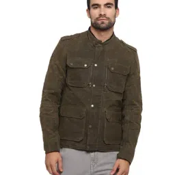 Royal Enfield Olive Regular Fit Jacket-image-14