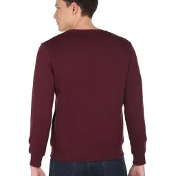 Arrow Sport Burgundy Cotton Regular Fit SweatShirt image 2