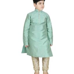 SG Yuvraj Kids Sky Blue Regular Fit Kurta Set-picture-40