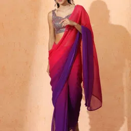 Jaipur Kurti Multicolor Solid Saree with Unstitched Blouse image 1
