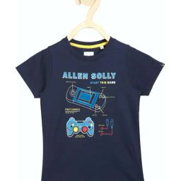 Allen Solly Junior Navy Cotton Printed T-Shirt-picture-1