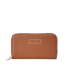Sugarush Esther Tan PU Solid Zip Around Wallet image 1