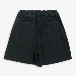 Y&F Kids by Westside Black Ruffle Design High-Rise Denim Shorts image 2