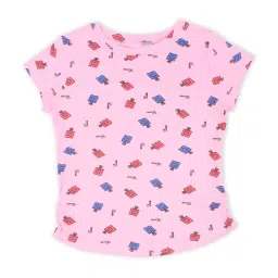 Cutecumber Kids Black & Pink Printed T-Shirt image 2
