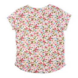 Cutecumber Kids Multicolor Floral Print T-Shirt image 5