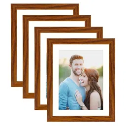 Art Street Synthetic Wood Brown Photo Frame (8 x 10 Inch) - Set of 4 image 1