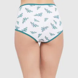 Clovia White Floral Print Panty image 2