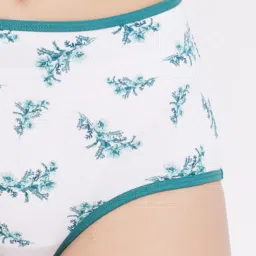 Clovia White Floral Print Panty image 5