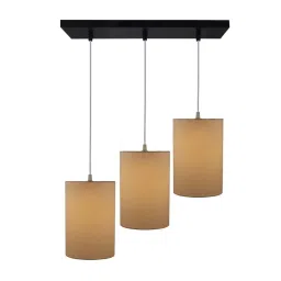 Homesake 3-Lights Linear Cluster Black & Off White Metal Pendant Light - Set of 1 image 2