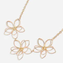 ToniQ Gold Triple Floral Choker Necklacess image 4