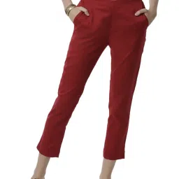 De Moza Maroon Elasticated Pants image 1