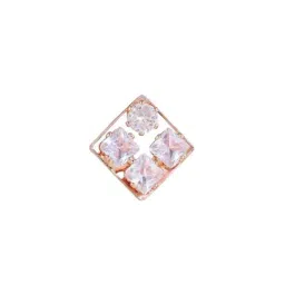 Prita by Priyaasi Rose Gold Plated American Diamond Stud Earring image 4