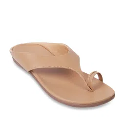 Walkway Women's Beige Toe Ring Sandals image 1