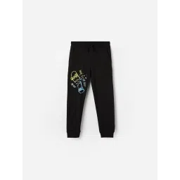 Fame Forever by Lifestyle Boys Black Trackpants image 1