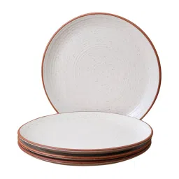 VarEesha Cinnamon White 8 Piece Dinner Set image 3