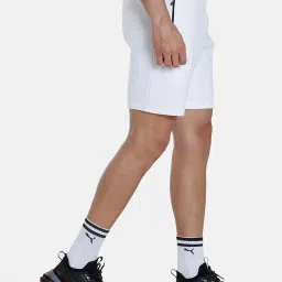Puma White Cotton Regular Fit Shorts image 4