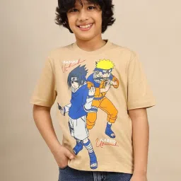 Kidsville Naruto Printed Regular Fit T-Shirt For Boys image 1