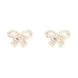 Forever New Crystal Gabi Glass Stone Bow Stud Earring image 1