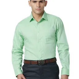 Raymond Green Cotton Classic Fit Texture Shirts image 1