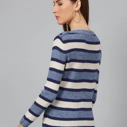 Cayman Blue & White Striped Pullover image 2