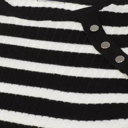 Cayman Black & Off White Striped Pullover image 5