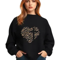 SALUJA FABRICS Women Round Neck Graphic Printed Cotton Sweatshirt-image-90