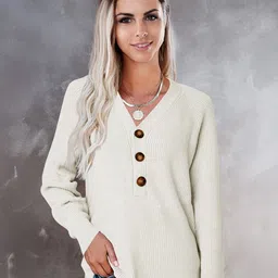 StyleCast Women V-Neck Long Sleeves Pullover-image-38