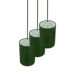 Homesake 3-Lights Round Cluster Green Metal Classic Cylinder Pendant Light - Set of 1 image 4