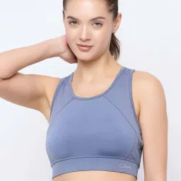Clovia Blue Regular Fit Sports Bra image 1