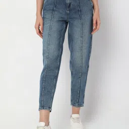 Vero Moda Light Blue Cotton Straight Fit Jeans image 1