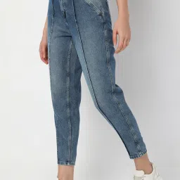 Vero Moda Light Blue Cotton Straight Fit Jeans image 3