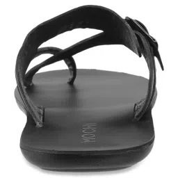 Mochi Men's Black Cross Strap Sandals image 5