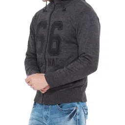 Duke Dark Grey Regular Fit Printed Hooded Sweatshirt image 3