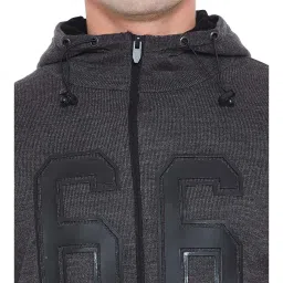 Duke Dark Grey Regular Fit Printed Hooded Sweatshirt image 5