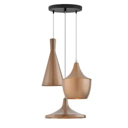 Homesake 3-Lights Round Cluster Brown Metal Modern Tri-Nordic Pendant Light  (Bulb not included) image 1