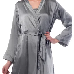 Miss Chase Grey Full Sleeves Robe image 4