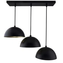 Homesake 3-Lights Linear Cluster Black Metal Pendant Light - Set of 1 image 2