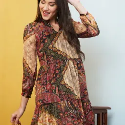 Globus Multicolor Printed A Line Dress-picture-47