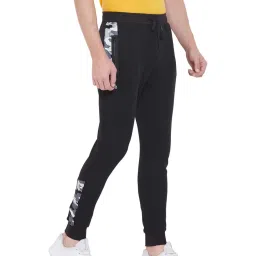 Duke Black Cotton Regular Fit Printed Joggers image 4