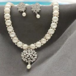 Sri Jagdamba Pearls Dazzling Divinity Pearl Necklace Set-picture-33