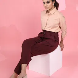 Dlanxa Women Mid Rise Cigarette Trousers-image-32