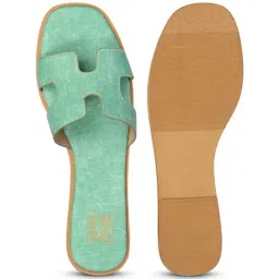 ViviBlu Women's Green Slide Sandals image 4
