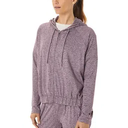 Asics Purple Regular Fit Hooded Jacket image 3