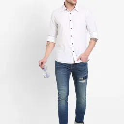 Pepe Jeans Dark Blue Distressed Lightly Washed Regular Fit Jeans image 5