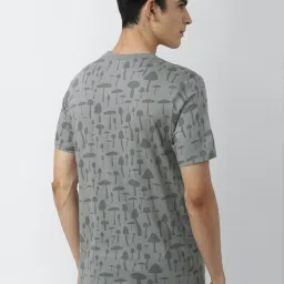 Forever 21 Grey Cotton Regular Fit Printed T-Shirt image 2