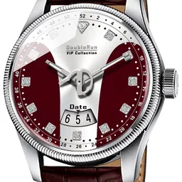 DOUBLERUN Men Embellished Dial & Leather Straps Analogue Watch H05N11024 image 4