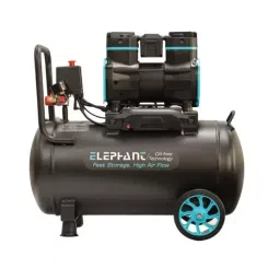 Elephant Oil Free & Noiseless Air Compressor 2 HP Power 50 L Tank 100% Aluminium Winding 95 L/min Air Flow, AC50DC-SHINE-2 image 4