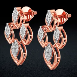 Joyalukkas Women 18Kt Gold Natural Radiant Droplet Diamond Earring-3.84 g-picture-28