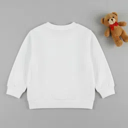 YK White Long Sleeve Printed Kids Sweaters image 2