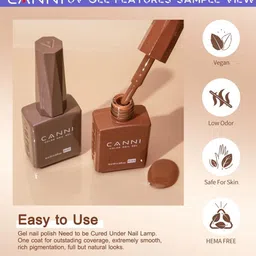 CANNI Color Nail Gel UV LED Long Lasting Nail Polish 9ml - Shade 9138 image 2